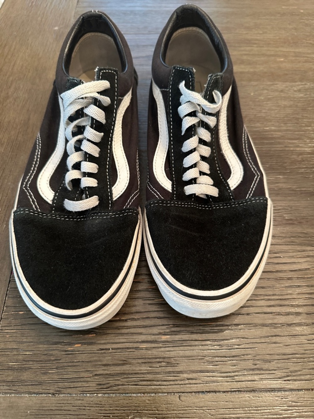 Vans Black and White Old Skool Low-Top Sneakers